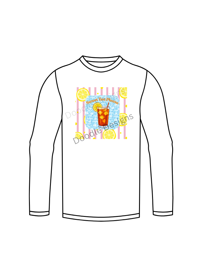 Digital Download. "Sweet Tea Please" PNG+SVG